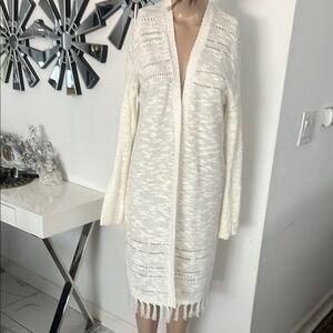Old Navy knitting Cream Cardigan with Open-Knit Design never worn, size S